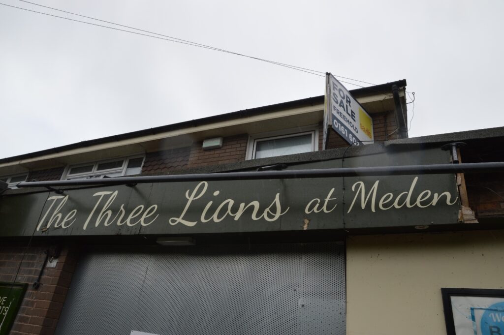 View of the Three Lions Signage